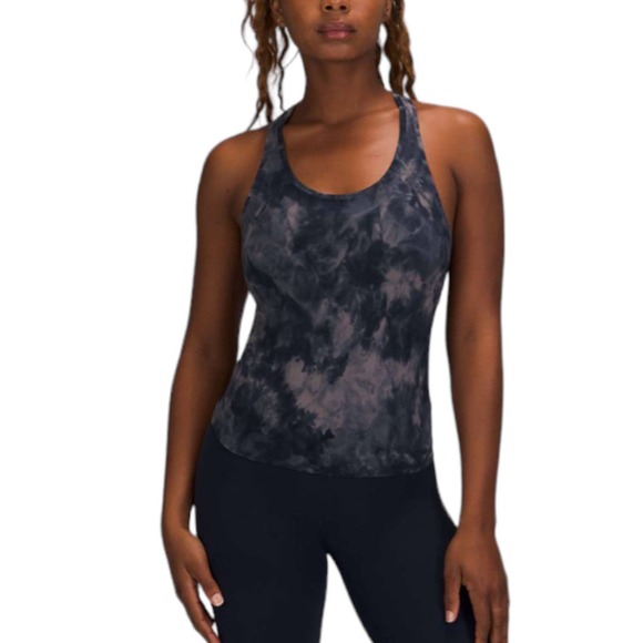 Lululemon Tops - Lululemon Athletica Black Tie Dye Racer Back Short Tank